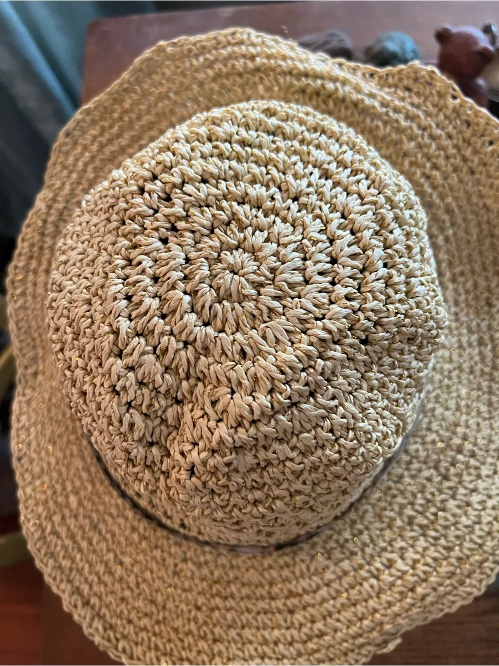 Primos unisex Straw Hat Size 7 Bendable Rim EUC